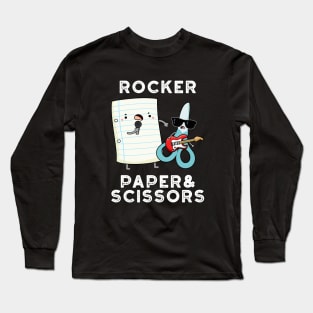 Rocker Paper And Scissors Funny Game Pun Long Sleeve T-Shirt